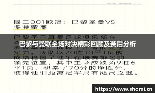 巴黎与曼联全场对决精彩回顾及赛后分析