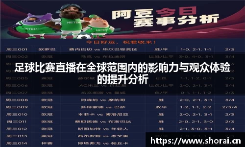 足球比赛直播在全球范围内的影响力与观众体验的提升分析