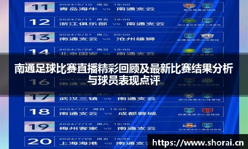 南通足球比赛直播精彩回顾及最新比赛结果分析与球员表现点评
