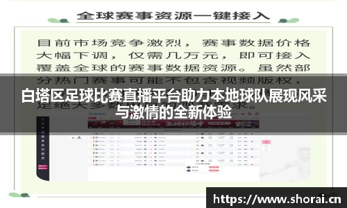 白塔区足球比赛直播平台助力本地球队展现风采与激情的全新体验