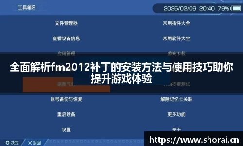 全面解析fm2012补丁的安装方法与使用技巧助你提升游戏体验